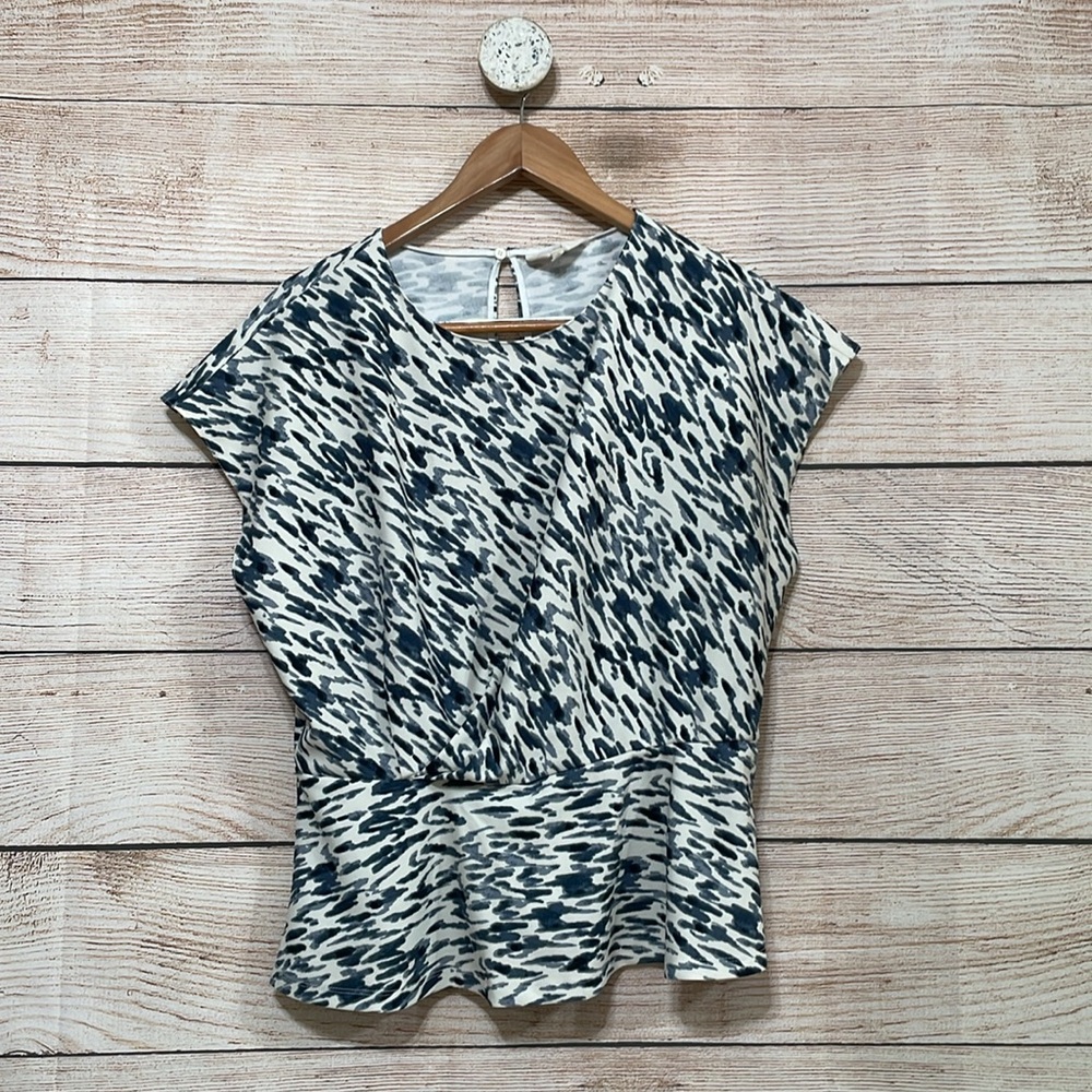 MELLODAY XLarge Blue and White Tie-Dye blouse